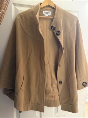 Helene Berman Camel Short Cape Coat